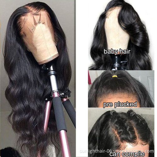30inch 360 Body Wave Full Lace Frontal Human Hair Wig With Baby Hair Pre Plucked Brazilian 360 lace frontal wig for Women